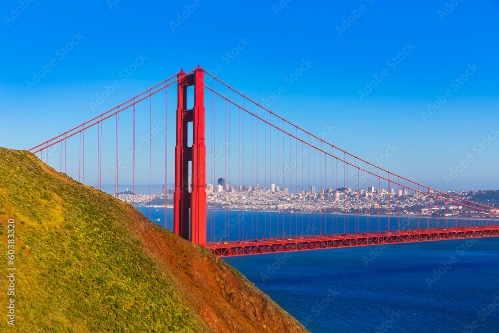 Fototapeta premium San Francisco Golden Gate Bridge Marin headlands California