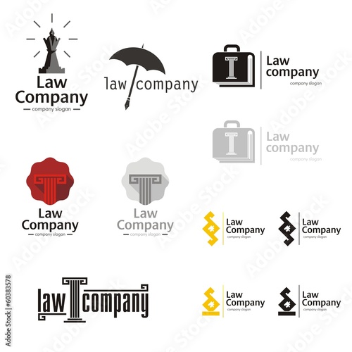 Law firm logo set