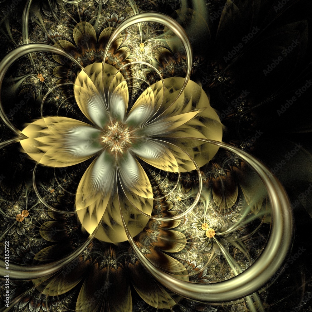 Fototapeta premium Colorful fractal flower pattern