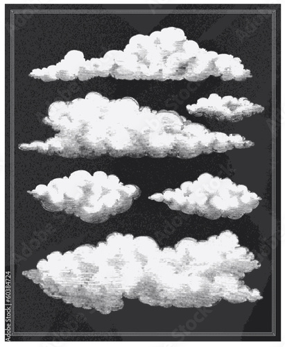 Vintage Cloud Background Chalkboard