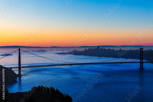 Golden Gate Bridge San Francisco sunrise California