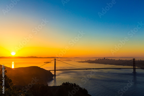 Golden Gate Bridge San Francisco sunrise California