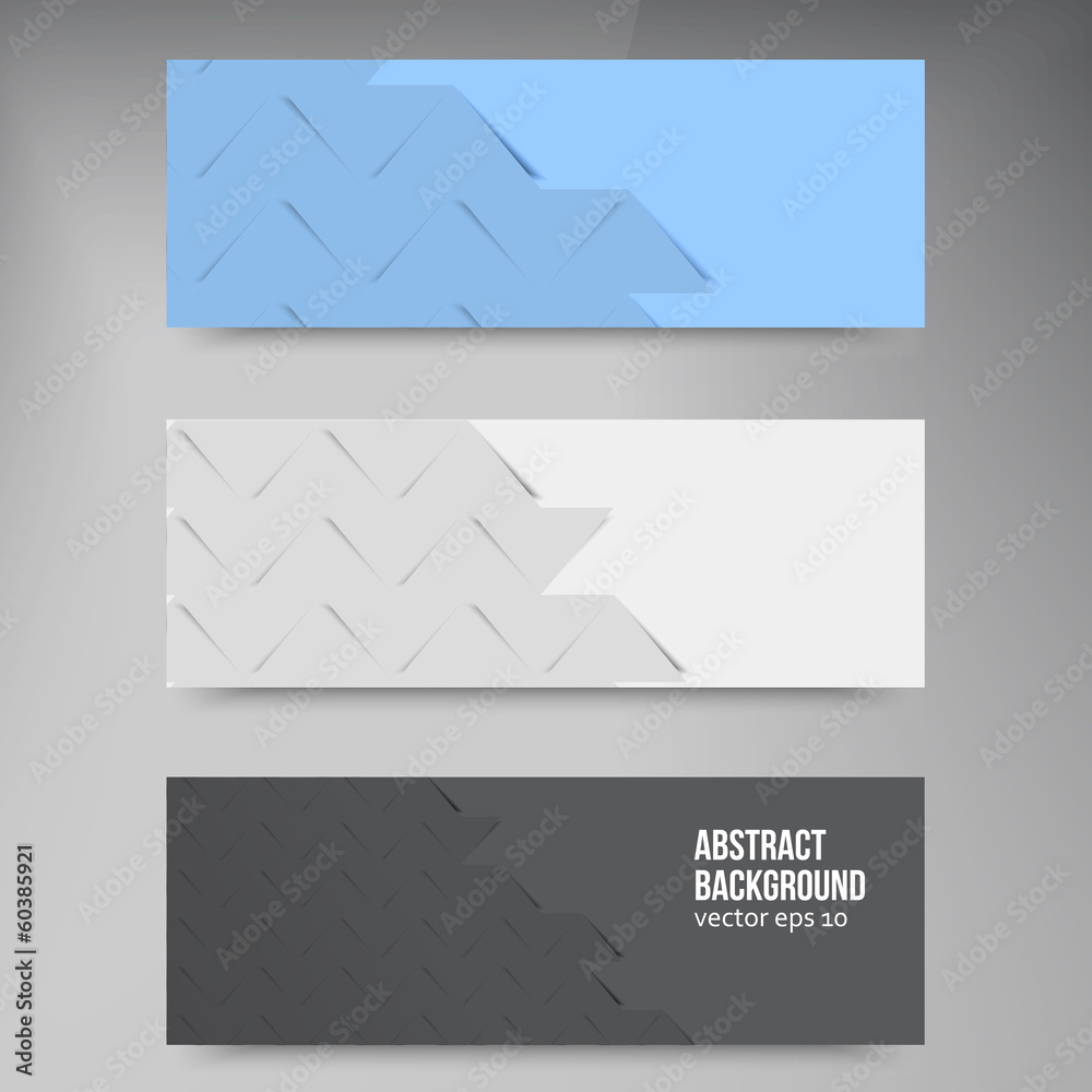 Vector banners and squares. Color and set