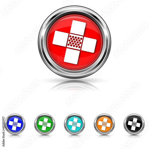 Medical patch icon - vector set