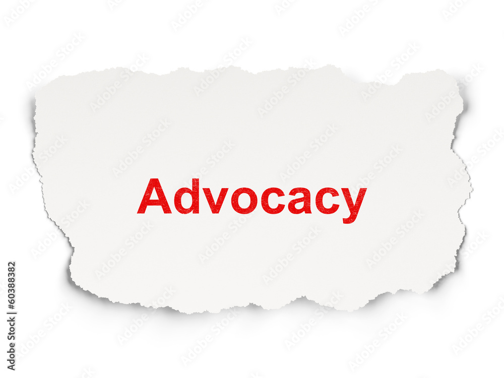 Law concept: Advocacy on Paper background Law concept: Advocacy on Paper background