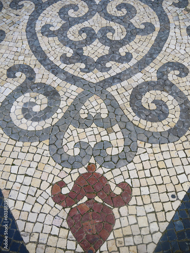Typical Portuguese mosaic pavement