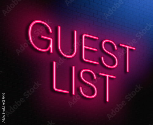 Guest list concept. photo