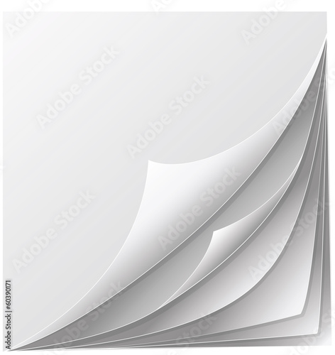 stack of papers with curl