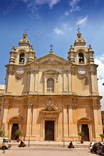 St. Pauls Cathedral in Mdina, Malta. © Debu55y