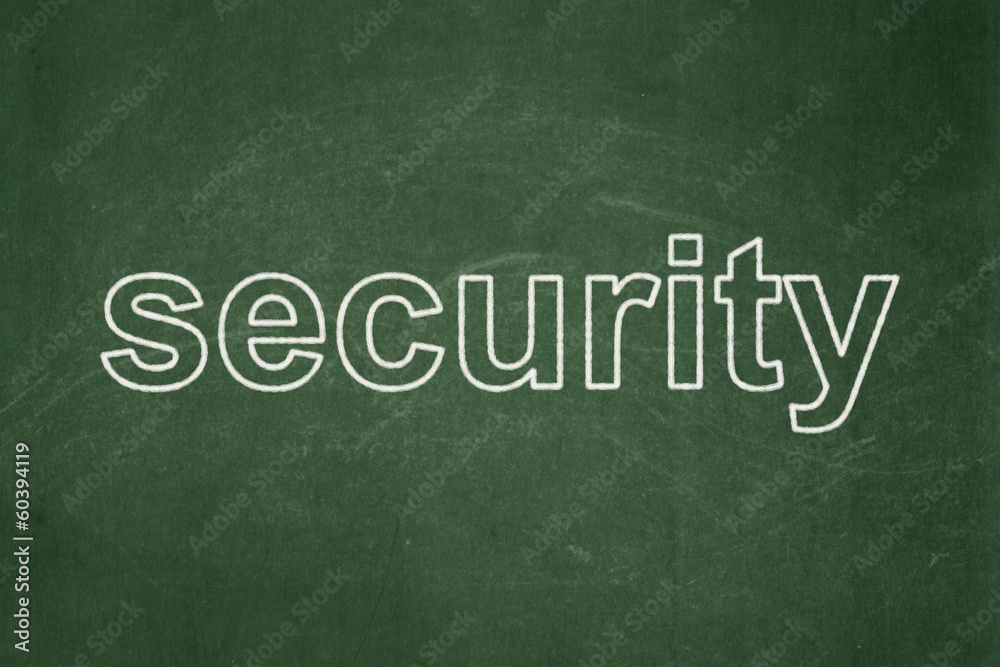 Privacy concept: Security on chalkboard background Privacy concept: Security on chalkboard background