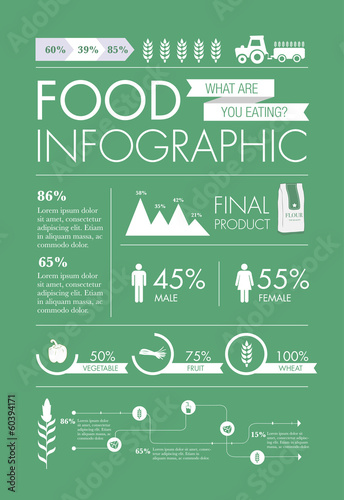 Food Infographic elements design vector