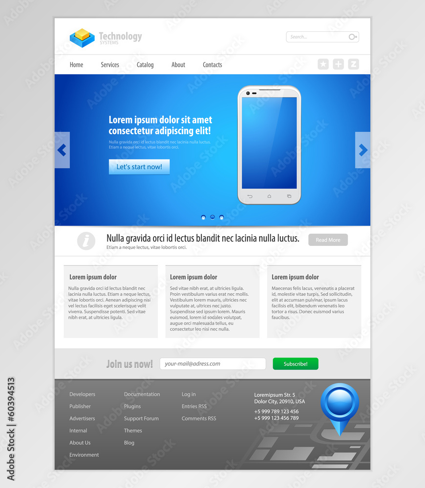 Technology System Website Template Design Technology System Website Template Design