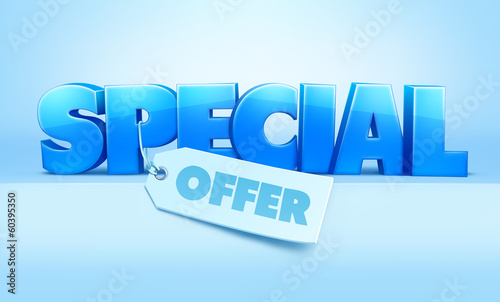 Special offer text. Vector