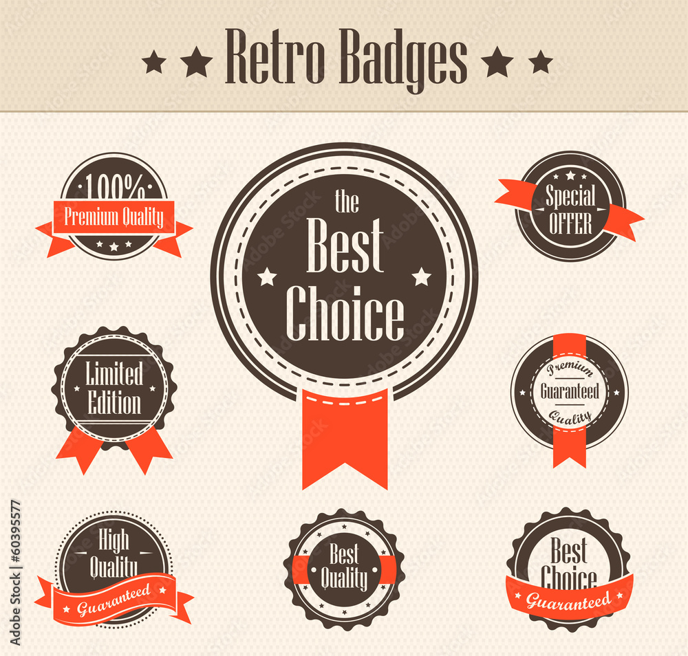 Fototapeta premium Retro badges. Vector