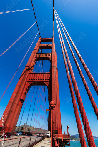 Fototapeta Naklejka Na Ścianę i Meble -  Golden Gate Bridge details in San Francisco California