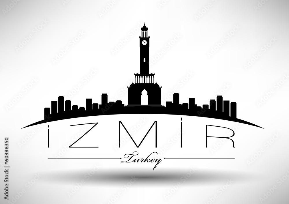 Fototapeta premium Modern Izmir Skyline Design