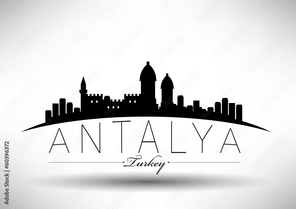 Naklejka premium Nowoczesny projekt Skyline Antalya