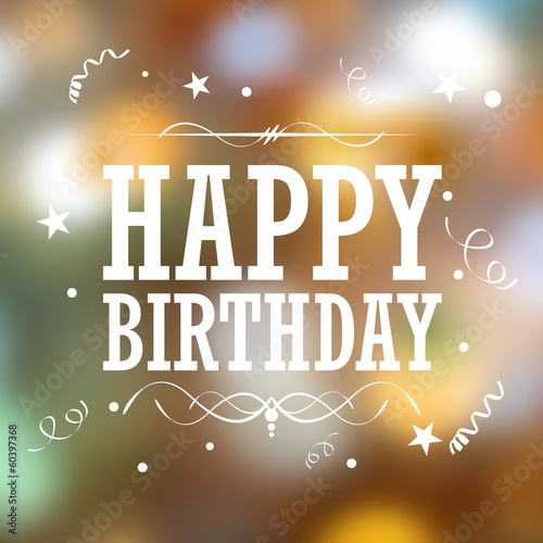 Happy Birthday Typography Background