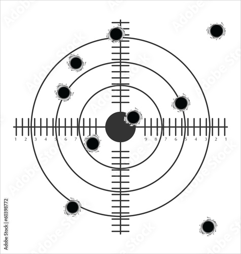 target with bullet holes