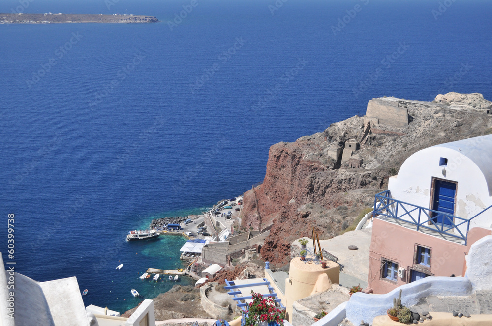 Fototapeta premium Landscape Greek island in the Mediterranean sea.