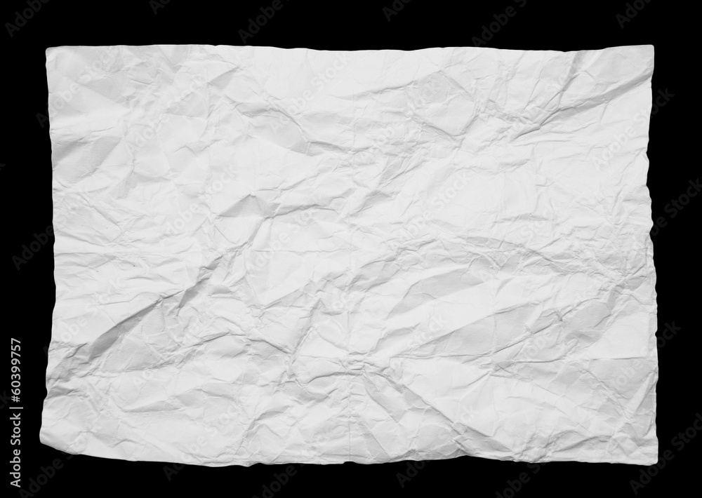 crumpled white paper on black background crumpled white paper on black background
