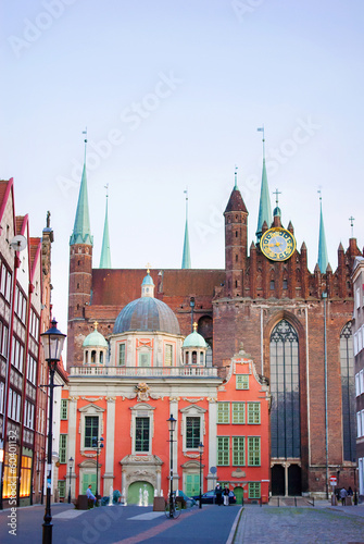 Old town architecture. Royal Chapel in Gdansk, Poland #60401132