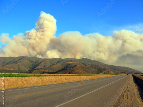 Massive Plumes of Brush Fire Smoke, Ventura, CA