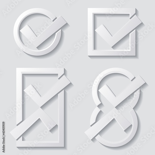 White tick icons