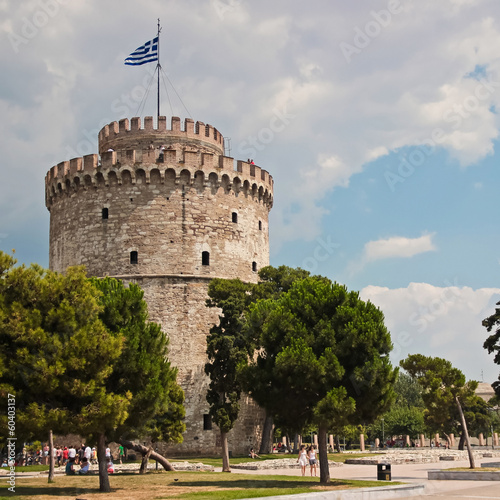 White tower in Thessaloniki. Most recognizable landmark in town