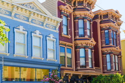 San Francisco Victorian houses in Pacific Heights California photo