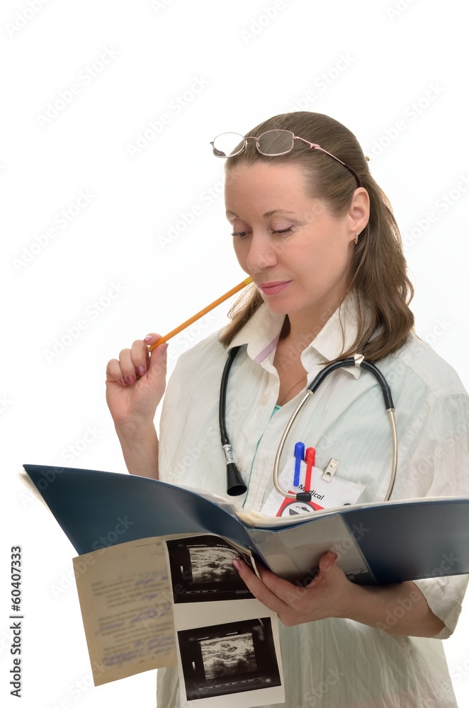 Woman doctor at work