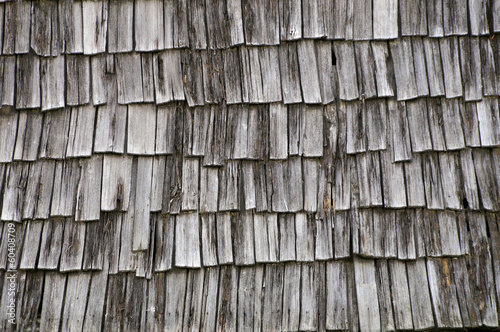 Old grey shingle roof background