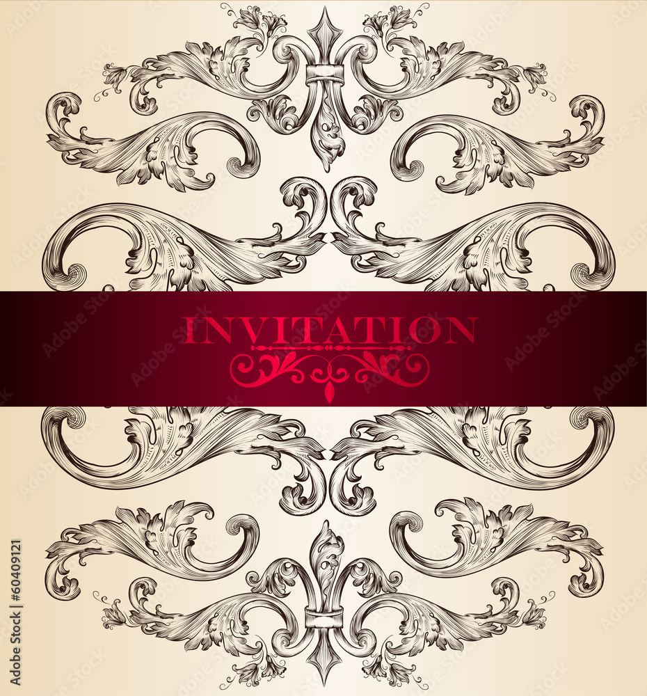 Elegant invitation card for design