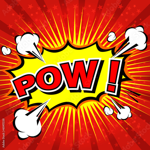 Pow! - Comic Speech Bubble, Cartoon
