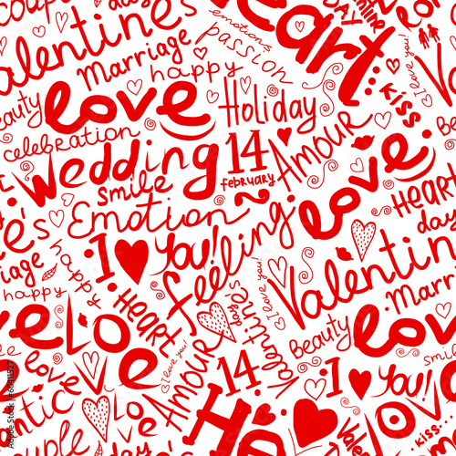 Valentine seamless pattern for your design