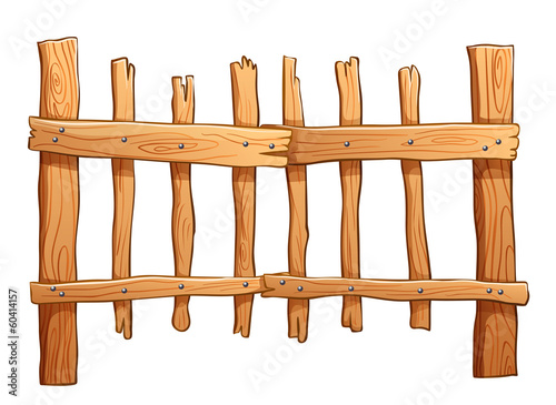 Fence made of wood