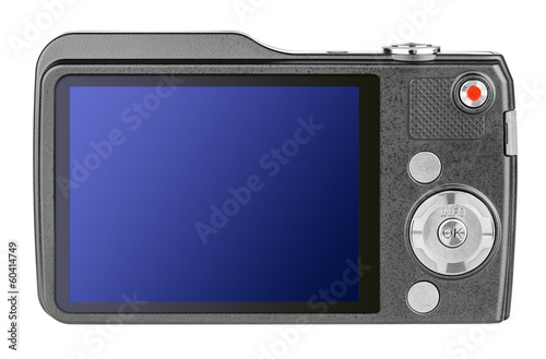 Digital compact camera isolated on white with clipping path