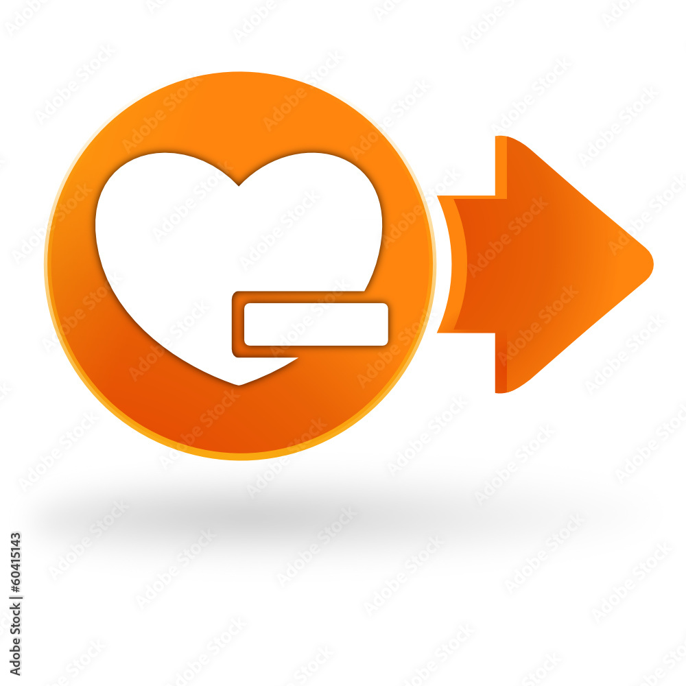 retirer des favoris sur symbole web orange retirer des favoris sur symbole web orange