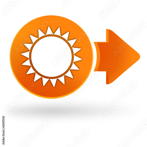 soleil sur symbole web orange