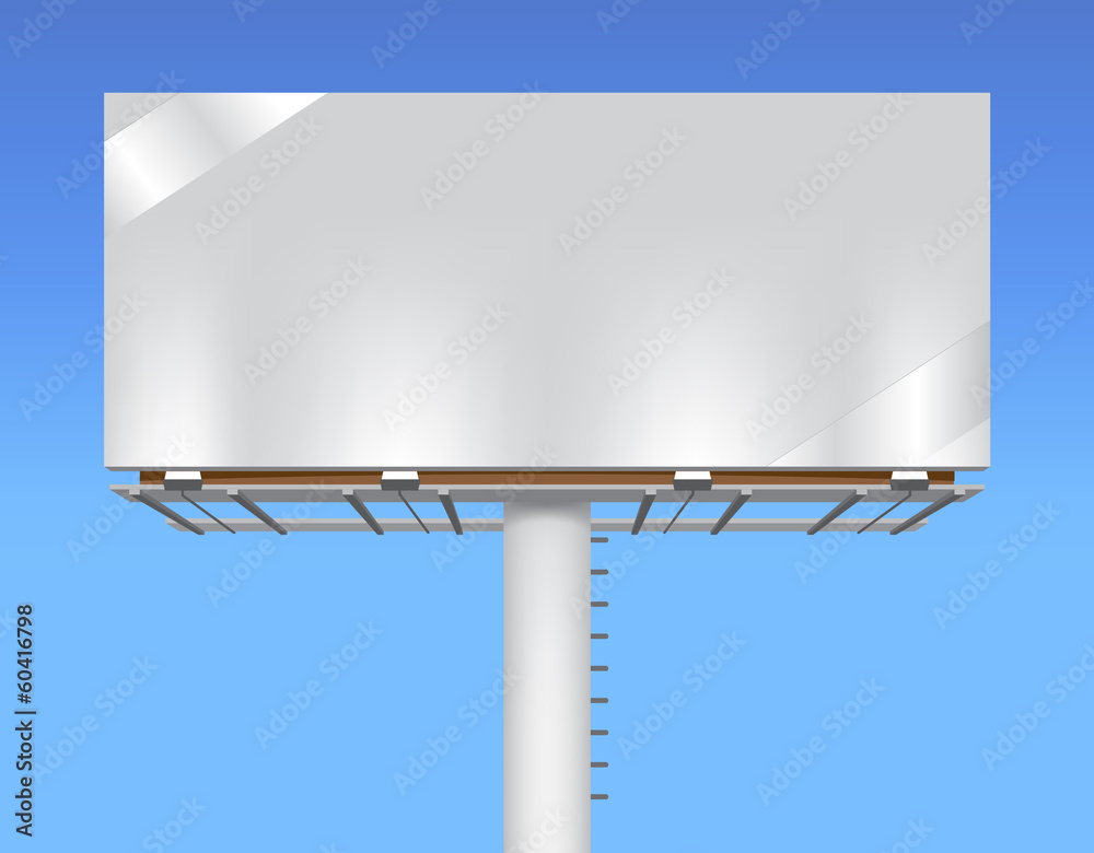 Obraz premium Free space billboard on blue sky.