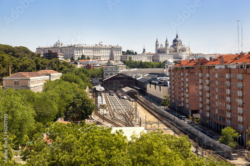 Madrid view, with Prince Pio station, Royal palace and the Almud © luisrsphoto