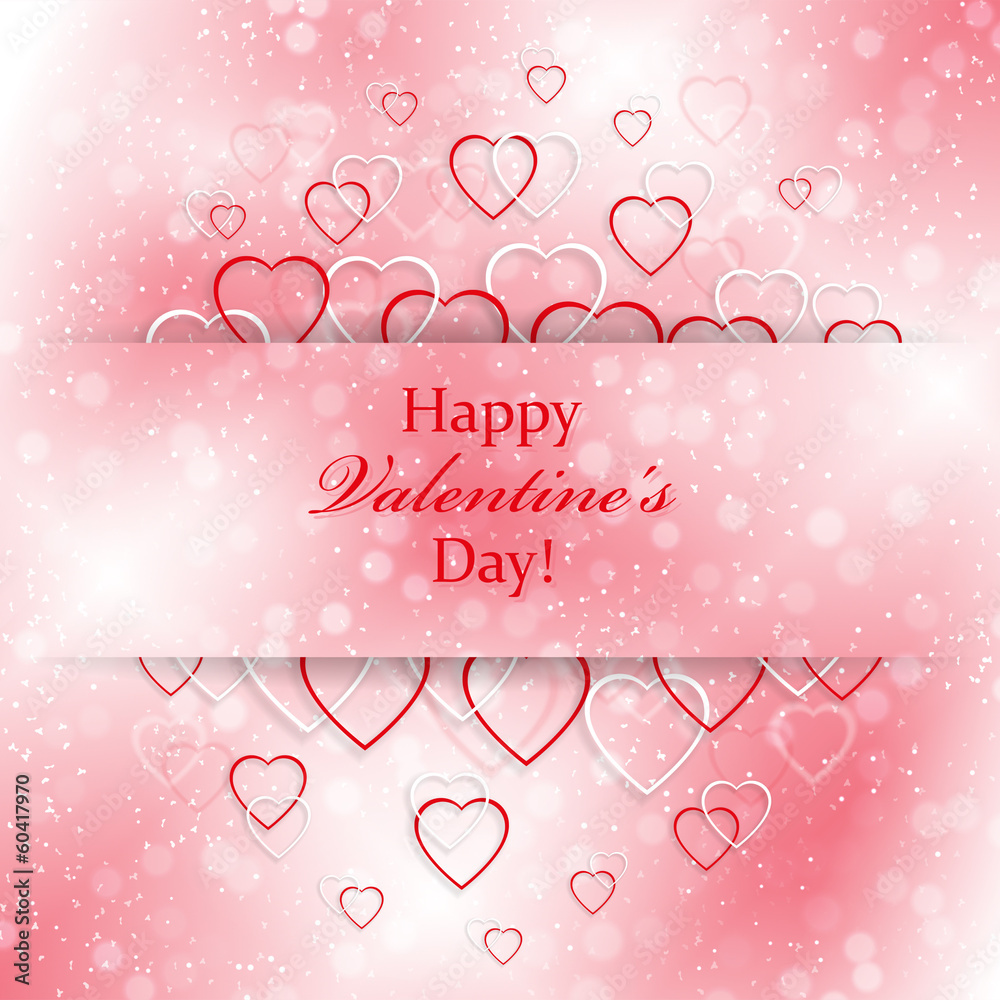 Abstract background for Valentine's Day with hearts