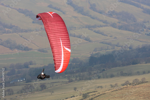 paraglider in Brecon Beacons