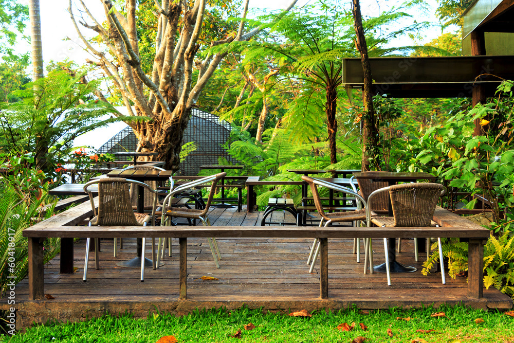 Obraz premium Relaxation area in a garden