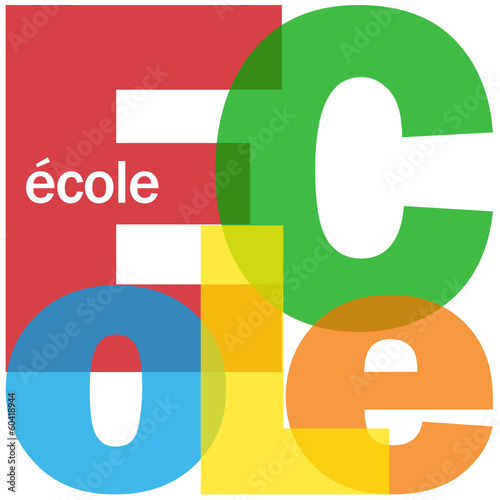 Mosaïque de Lettres "ECOLE" (éducation enseignement formation)