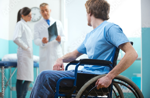Patient in wheelchair