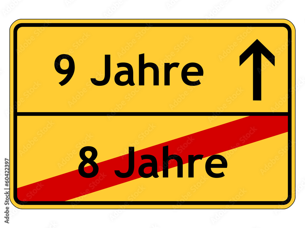 Obraz premium 9. Geburtstag