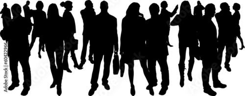 vector Silhouettes of businesspeople