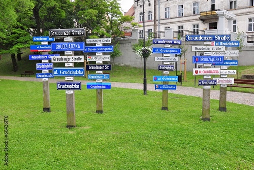 Grudziadz street names, Poland