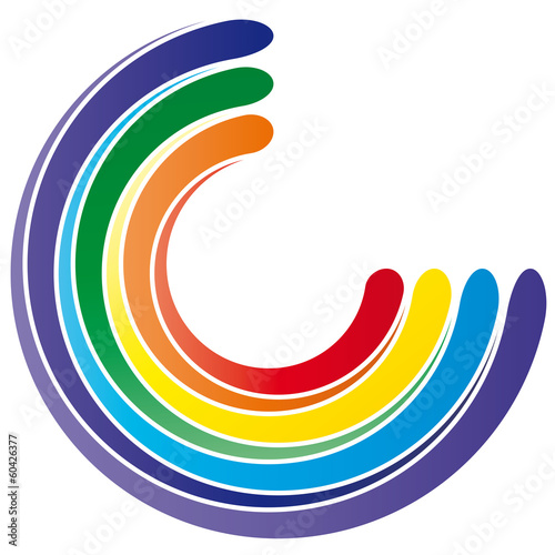Logo, Kreis in den Farben des Chakra - Meditation und Konzentration